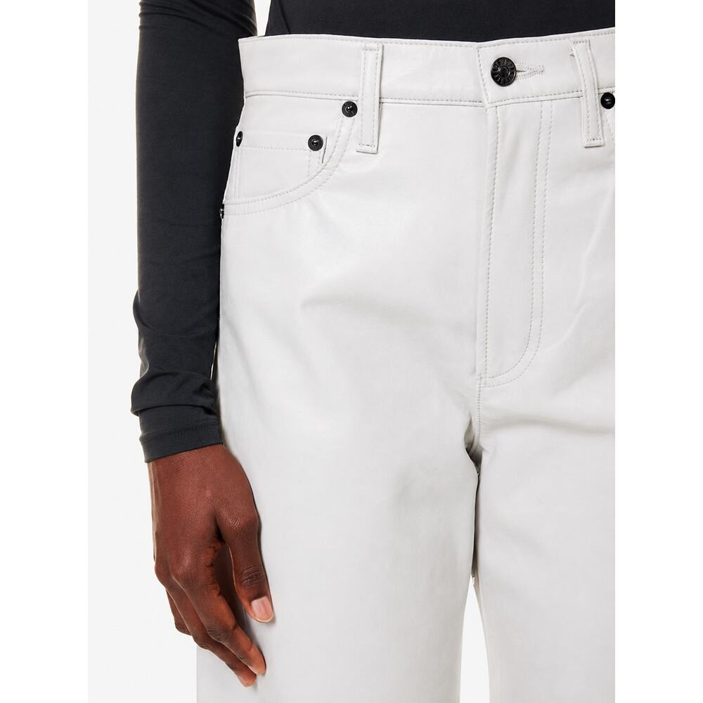 Agolde Luna Pieced Recycled-Leather Blend Jeans Size 25 Nwt Retail $350 — image 4 of 5